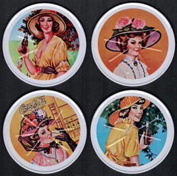 #CC449 - Group of 4 different Coca-Cola Fantasy Coasters