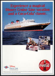 #CC452 - Coca-Cola Walt Disney Cruise Line Vacation Window Cling