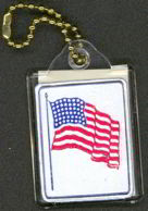 #PL208 - 48 Star American Flag Keychain