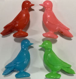 #TY902 - Group of 4 Different Colored Bird Whistles