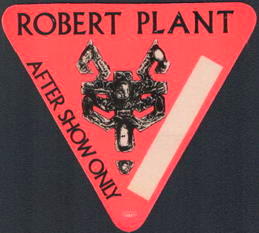 ##MUSICBP0517 - Robert Plant (of Led Zeppelin) Cloth OTTO Working After Show Backstage Pass from the Now and Zen Tour