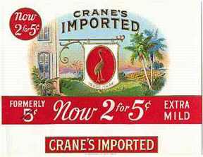 #ZLSC005 - Crane's Imported Cigar Label