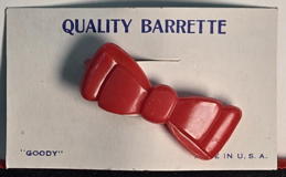 #CS631 - Red Goody Barrette on Display Card