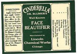 #ZBOT044 - Early Cinderella Face Beautifier Label