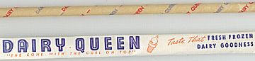 #DA008 - Group of 4 1950s Dairy Queen Straws in Original Wrappers