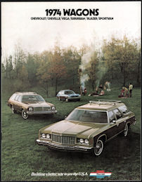 #BGTransport182 - Dealer Showroom Brochure Catalog for All 1974 Chevrolet Station Wagons