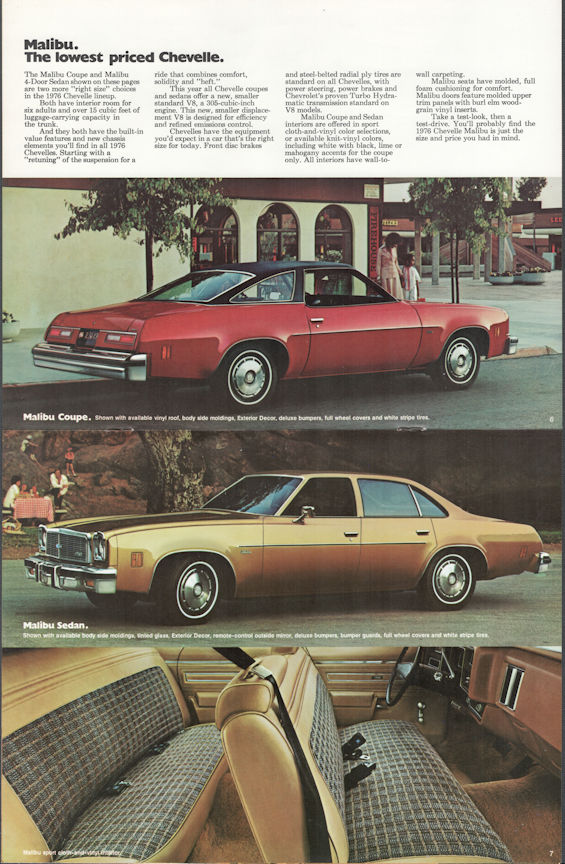 #BGTransport171 - Dealer Showroom Brochure Catalog for All 1976 Chevrolet Chevelle Model Cars