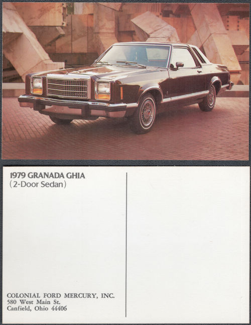 #BGTransport559 - 1979 Ford Granada Ghia Advertising Postcard