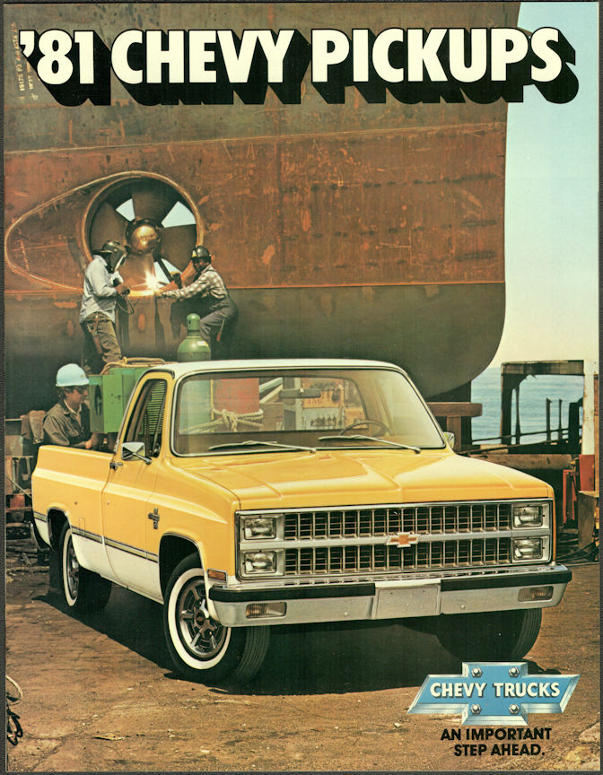 #BGTransport185 - Group of 2 Dealer Showroom Brochure Catalog for 1981 Chevrolet Pickup Trucks
