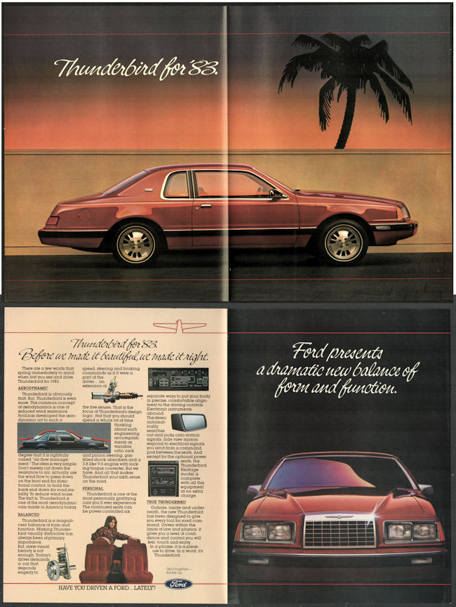 #BGTransport168 - Full Color Dealer Brochure for the 1983 Ford Thunderbird