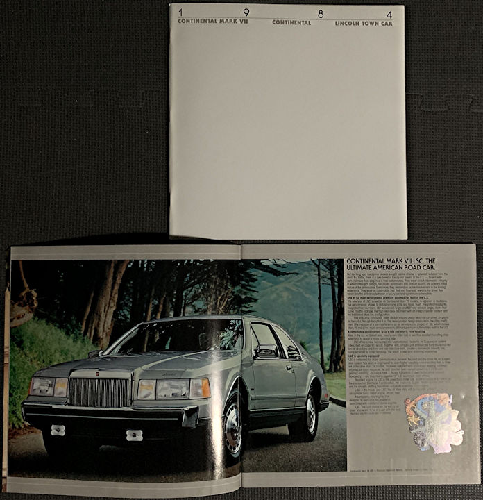 #BGTransport143 - Large High Quality Illustrated Lincoln Continental Mark VII Dealer Booklet