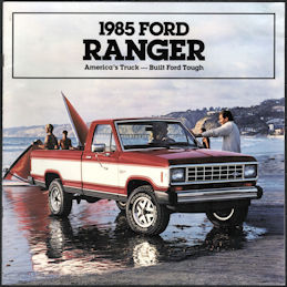 #BGTransport184 - Dealer Showroom Brochure Catalog for All 1985 Ford Ranger Truck Models