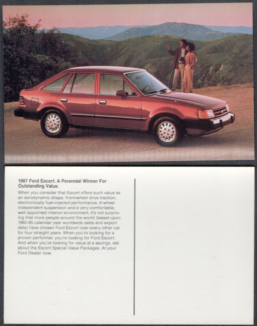 #BGTransport558 - 1987 Ford Escort A Advertising Postcard