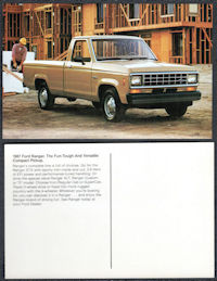 #BGTransport539 - 1987 Ford Dealer Postcard - Ford Ranger