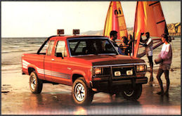 #BGTransport530 - 1987 Ford Dealer Postcard - Ford Ranger SuperCab Pictured