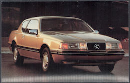 #BGTransport557 - 1987 Mercury  Cougar Advertising Postcard