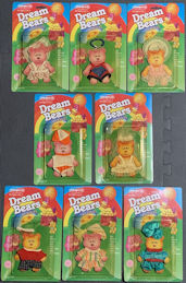 #CH531 - Group of all 8  Different (complete set) REMCO Dream Bear Outfits on Display Cards
