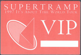 ##MUSICBP1728 - Supertramp OTTO Cloth VIP Pass from the 1997 It's About Time World Tour
