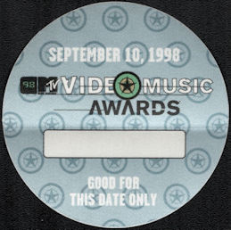 ##MUSICBP1493 - Uncommon 1998 MTV Video Awards OTTO Cloth Backstage Pass - Marilyn Manson, Hole, Madonna