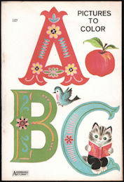 #TY839 - Rare Big Little Coloring Book - A B C Pictures to Color
