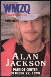 ##MUSICBP0522 - Alan Jackson OTTO Backstage Pass from the concert at the Patriot Center