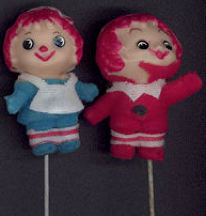 #CH259 - Raggedy Ann and Andy Dolls (pair) on a...