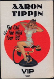 ##MUSICBP0371 - Aaron Tippin OTTO VIP Cloth Pinup Backstage Pass from the 1993 Call of the Wild Tour