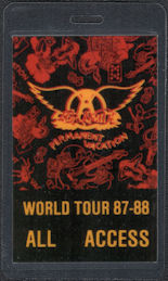 ##MUSICBP0599  - 1987-88 Aerosmith Laminated All Access OTTO Backstage Pass from the Permanent Vacation Tour
