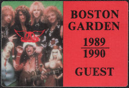 ##MUSICBP2222 - Aerosmith Cloth Backstage Pass from the 1989-90 Holiday Concert during their Pump Tour