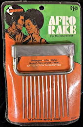 #NE034 - Carded Large Chrome Afro Rake