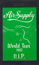 ##MUSICBP0539 - 1983 Air Supply OTTO VIP Backstage Pass from the "Now and Forever" World Tour