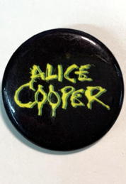 ##MUSICBQ0280 -  1986 Alice Cooper Licensed Pinback Button from "Button-Up" and Nightmare Inc.