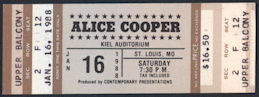 ##MUSICBPT0028 - 1988 Alice Cooper Ticket from ...