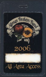 ##MUSICBP0302  - Allman Brothers Band Laminated All Area Access OTTO Backstage Pass from the 2006 Beacon Theatre Run Tour