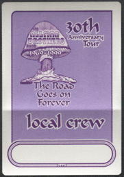 ##MUSICBP0189  - The Allman Brothers Band 30th Anniversary Tour Local Crew Backstage Pass