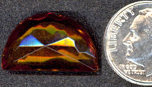 #BEADS0306 - Large Swarovski Half Round Amber F...