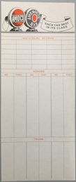 #BGTransport162 - Amoco and American Gas Bridge Tally Sheet - Pictures Gas Globes