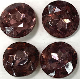 #BEADS1032 - Faceted and Foiled round 14mm Amethyst Glass Czech Rhinestone
