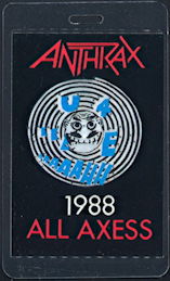 ##MUSICBP0343  - Anthrax Laminated OTTO Backstage All Access pass from the Euphoria Tour