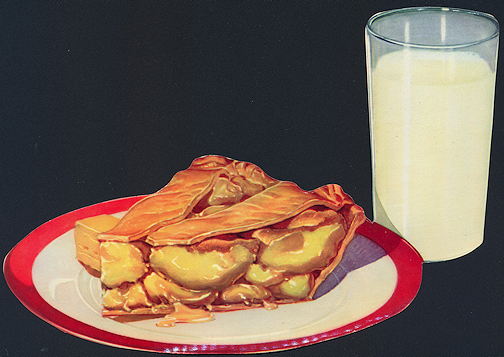 #SIGN174 - Apple Pie and a Glass of Milk Sign - As low as 50¢ each