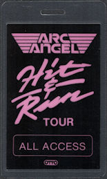 ##MUSICBP0733 - Arc Angel OTTO Laminated Backstage Pass from the 1992 Hit & Run Tour