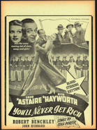 #CH326-17  - Fred Astaire and Rita Hayworth You'll Never Get Rich Movie Poster Broadside