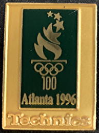 #CC470 - Coca Cola 1996 Atlanta Winter Summer Olympics Enameled Hat/Lapel Pin Picturing the Torch