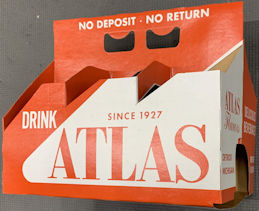 #SOZ135 - Atlas Soda Bottle Cardboard Carrier - Detroit, MI