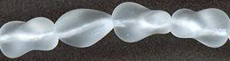 #BEADS0566 - Twisted Frosted Austrian Glass Pinch Bead - as low as 18¢ each