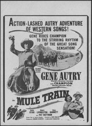 #CH326-29 - Gene Autry Mule Train Movie Poster/Broadside