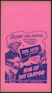 #CH326-18 - Gene Autry Rim of the Canyon Poster...