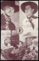 #Cards195 - Pacific Ocean Park 1¢ Arcade Card with both Hopalong Cassidy and Gene Autry