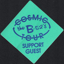 ##MUSICBP0678 - The B-52's OTTO Cloth Backstage Support/Guest Pass from the 1989 Cosmic Tour