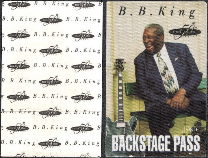 ##MUSICBP0340 - B. B. King OTTO Cloth Backstage Pass from the 50th Anniversary of his Debut in 1949